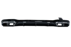 Bakre støtfanger luftdiffuser med eksospottespisser egnet for Mercedes E-Klasse W213 Sport Line (2016-2019) E63s Design All Black Night Package
