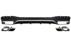 Bakre støtfanger luftdiffuser med eksospottespisser egnet for Mercedes GLS Class X166 SUV Facelift (09.2015-2019) GLS63 Design