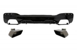 Bakre støtfanger Diffuser egnet for BMW 5-serie G30 G31 Limousine Touring (2017-up) med eksospottespisser M Performance Design Black