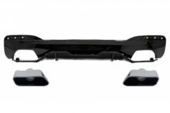 Bakre støtfanger diffuser egnet for BMW 5-serie G30 G31 Limousine Touring (2017-up) med eksospottespisser M Performance Design