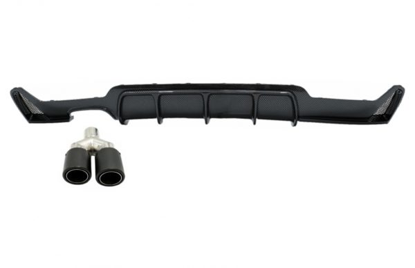 Bakre støtfanger diffuser med eksospotte matt karbonfiber egnet for BMW 4-serie F32 F33 F36 (2013-2019) M Design |