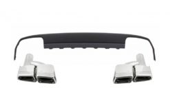 Bakre støtfanger diffuser med eksospottespisser egnet for Mercedes E-klasse W212 Pre Facelift (2009-2013) E63 Design