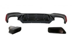 Bakre støtfanger diffuser med eksospottespisser Svart egnet for BMW 5-serie G30 G31 Limousine Touring (2017-up) M5 Design