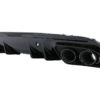 Bakre støtfangerspreder med eksospottespisser egnet for Mercedes C-klasse W205 (2014-2020) og bagasjeromsspoiler Piano Black |