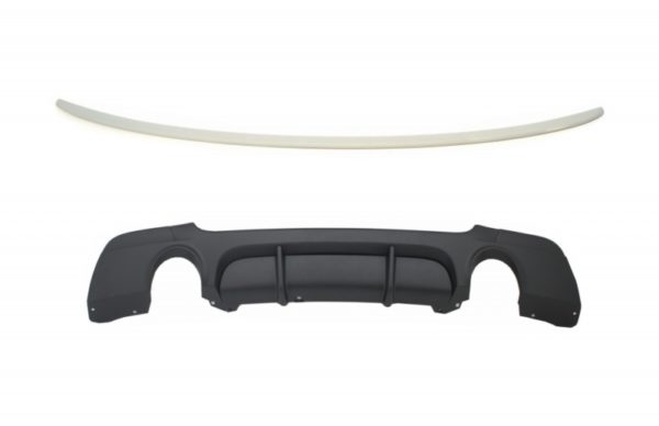 Støtfanger bak med koffertlokkspoiler - BMW 3-serie E92 Coupe (2006-2012) M Design Twin Single Outlet |