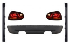 Bakre Bumper Extension Twin Outlet med baklys LED Smoke Black og sideskjørt egnet for VW Golf 5 V (2003-2007) GTI Design