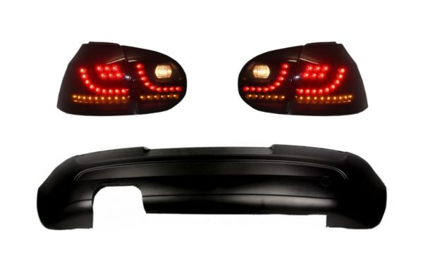 Bakre støtfangerforlengelse med LED-baklys Smoke egnet for VW Golf 5 V (2003-2007) GTI Edition 30 Design |