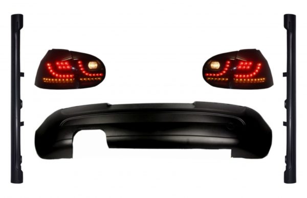 Bakre støtfangerforlengelse med LED-baklys røyk og sideskjørt egnet for VW Golf 5 V (2003-2007) GTI Edition 30 Design |