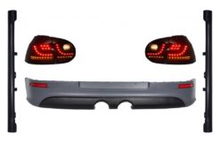Bakre støtfangerforlengelse med baklys LED Smoke Black og sideskjørt egnet for VW Golf 5 V (2003-2007) R32 Look