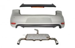 Bakre støtfanger takspoiler med LED-bremselys egnet for VW Golf 6 VI (2008-2012) og eksosanlegg GTI Design