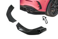 Bakstøtfanger Sidesplittere Finner egnet for Mercedes A-Klasse W177 A35 A45 Hatchback (2018-up) Piano Black