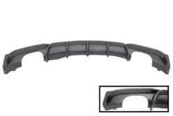 Bakre støtfanger Spoiler Valance Diffuser Dobbeltuttak Carbon egnet for BMW 3-serie F30 F31 (2011-2019) Limo Touring M Design