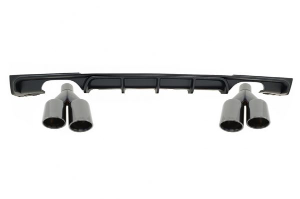 Bakre støtfanger Spoiler Valance Diffuser Dobbel utløp eksospottespisser Svart egnet for BMW 3-serie F30 F31 (2011-2019) M Design |