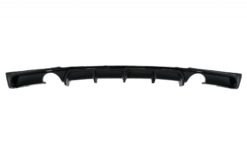 Bakre støtfanger Spoiler Valance Diffuser Dobbel uttak for enkelt eksos egnet for BMW 3-serie F30 F31 (2011-2019) M Design Piano Black