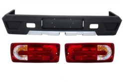 Bakre støtfanger passer for Mercedes W463 G-Klasse (1989-2017) med baklykter Rød Klar G63 G65 Design