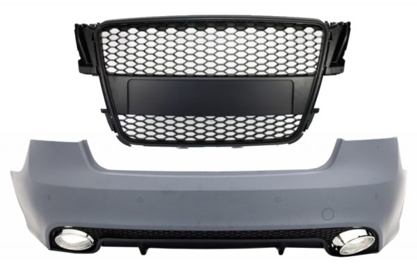 Bakre støtfanger egnet for AUDI A5 S5 8T (2007-2011) RS5 Design med merkeløs frontgitter matt svart |