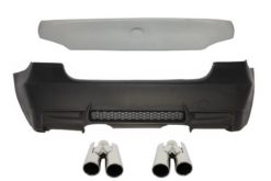 Bakre støtfanger egnet for BMW 3-serie E90 (2004-2011) M3-design med bagasjeromsspoiler og eksospottespisser