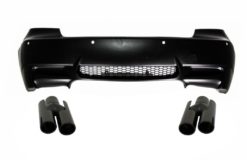 Bakre støtfanger egnet for BMW 3-serie E92 Coupe E93 Cabrio (2006-2010) med eksospottespisser Piano Black M3 Design