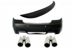 Bakre støtfanger egnet for BMW 5-serie E60 (2003-2007) M5-design med eksospottespisser og bagasjeromspoiler