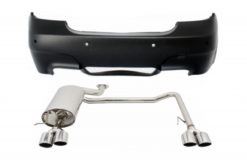 Bakre støtfanger egnet for BMW 5-serie E60 (2007-2010) og komplett eksosanlegg Twin Double Quad M5 Design med PDC