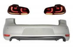 Bakre støtfanger egnet for VW Golf 6 VI (2008-2012) med baklykter FULL LED dynamisk sekvensielt blinklys GTI Design