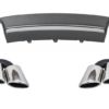 Bakre støtfangervalance Luftdiffuser og eksospottespisser med LED-baklys Dynamisk svart/røyk egnet for AUDI A4 B8 8K Pre Facelift Avant 2008-2011 S4 Design |