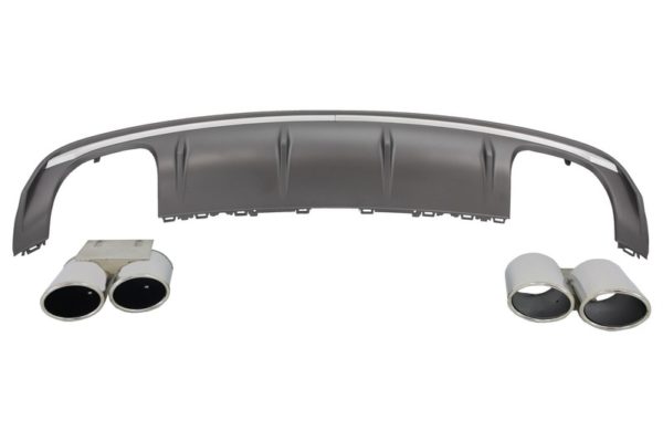 Bakre støtfanger Valance Luftdiffuser egnet for AUDI A3 8V Sedan (2012-2015) S3 Design med doble utløpseksosspisser