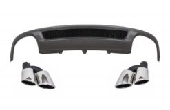 Bakre støtfanger Valance Air Diffuser egnet for Audi A4 B8 Facelift Limousine/Avant (2012-2015) med eksospottespisser Halerør S-Line Kun design Standard støtfanger