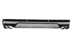 Bakre støtfanger valance diffuser dobbelt uttak med eksospottespisser egnet for Audi Q7 SUV 4M Facelift (2020-up) SQ7 Design