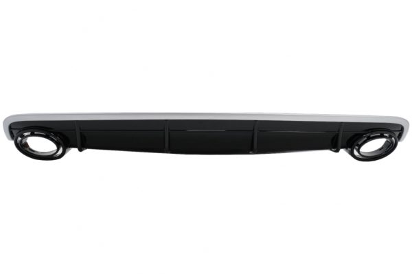 Bakre støtfanger Valance Diffuser Dobbel uttak egnet for Audi Q7 SUV 4M (2015-2019) S-Line støtfanger |