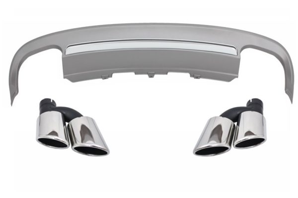 Bakre støtfanger Valance Diffuser Eksoslyddemper Spisser Bakrør egnet for Audi A5 8T 2 dører Coupe Cabriolet (2012-2015) S5 Design |