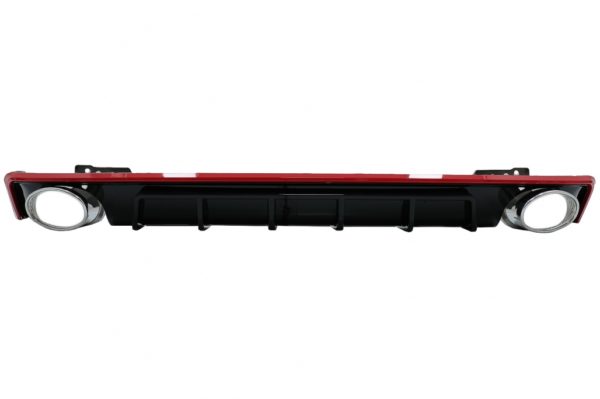 Bakre støtfanger valance diffuser og eksosspisser egnet for Audi A6 C8 4K Avant Sedan (2018-up) RS6 Design Red |