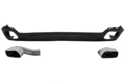 Bakre støtfanger valance diffuser og firkantede eksosspisser egnet for BMW X5 F15 (2013-2018) M-Tech V8 Design matt svart for standard bakre støtfanger