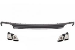 Bakre støtfanger valance diffuser egnet for Audi A7 4G (2010-2014) med eksos stusser S7 Facelift Design