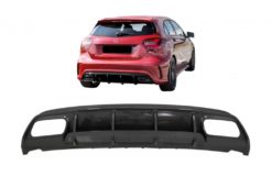 Bakre støtfanger valance diffuser egnet for Mercedes W176 A-klasse (2013-2018) A45 Facelift Design Carbon Look