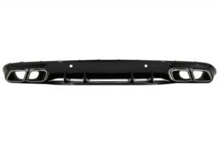 Alternative view of Bakre støtfanger valance diffuser egnet for Mercedes C-Klasse C205 A205 Coupe Cabriolet (2014-2019) Facelift C63S Design Silver Tips