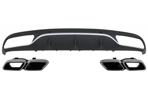 Bakre støtfangervalsdiffuser med eksospottespisser egnet for Mercedes C-klasse C205 A205 Coupe Cabriolet (2014-2019) C63 Design |