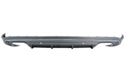 Alternative view of Bakre støtfangervalsdiffuser med eksospottespisser egnet for Audi Q5 8R (2009-2016) Platinagrå krom