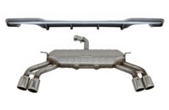 Bakre støtfanger valance diffuser med eksosanlegg egnet for AUDI A3 8V Facelift Sedan Convertible (2016-2019) S3 Design kun for S Line