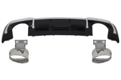 Bakre Bumper Valance Diffuser med eksosspisser egnet for Audi A3 8V Sline Facelift (2016-2019) Hatchback Sportback RS3 Design Sport Bumper