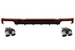 Alternative view of Bakre støtfanger valance diffuser med eksosspisser egnet for Audi A6 C8 4K Avant Sedan (2018-up) Red S6 Design