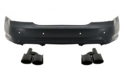 Bakre støtfanger med diffuser og eksospottespisser Svart egnet for Mercedes S-klasse W221 (2005-2013) S65 Design
