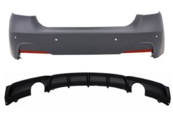 Bakre støtfanger med luftdiffuser Valance dobbeltuttak egnet for BMW 3'er F30 (2011-up) M-Performance Design