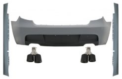 Bakre støtfanger med dobbel dobbel eksoslyddemper Tiips Carbon og sideskjørt egnet for BMW Series 1 E87 Hatchback (2004-2011) M-Technik M Sport Design Uten PDC