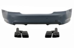 Bakre støtfanger med eksospottespisser Svart egnet for Mercedes S-Klasse W221 (2005-2010) S65 Design