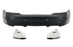Bakre støtfanger med eksospottespisser Krom egnet for Mercedes S-klasse W221 (2005-2013) S65 Design