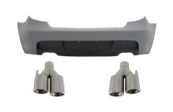 Bakre støtfanger med eksospottespisser Quad egnet for BMW Series 1 E81 E87 Hatchback (2004-2011) M-Technik M Sport Design Uten PDC