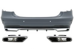 Bakre støtfanger med eksospottespisser egnet for Mercedes E-Klasse W212 Facelift (2013-2016) E63 Design