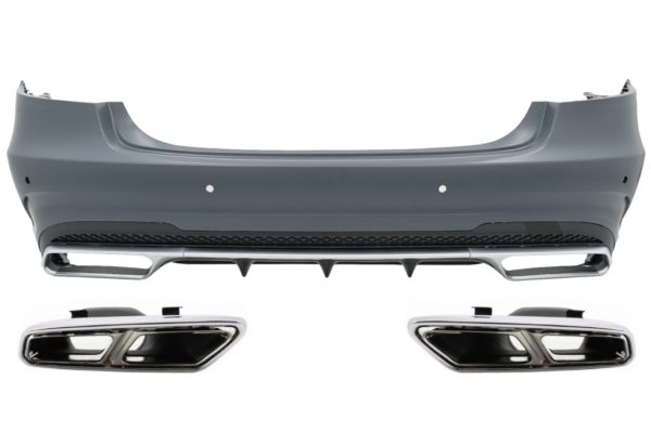 Bakre støtfanger med eksospottespisser egnet for Mercedes E-Klasse W212 Facelift (2013-2016) E63 Design |