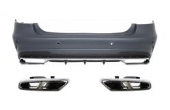 Bakre støtfanger med eksospottespisser egnet for MERCEDES E-Klasse W212 Facelift (2013-2016) E63 Design